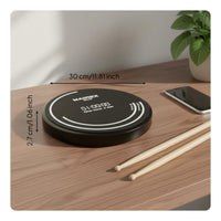12 Inch Practice Drum Pad Set High Rebound Surface for Beginners, Drummers