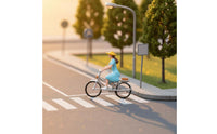 1:64 Scale Figures Micro Landscape Cyclist Figurine Hand-Painted