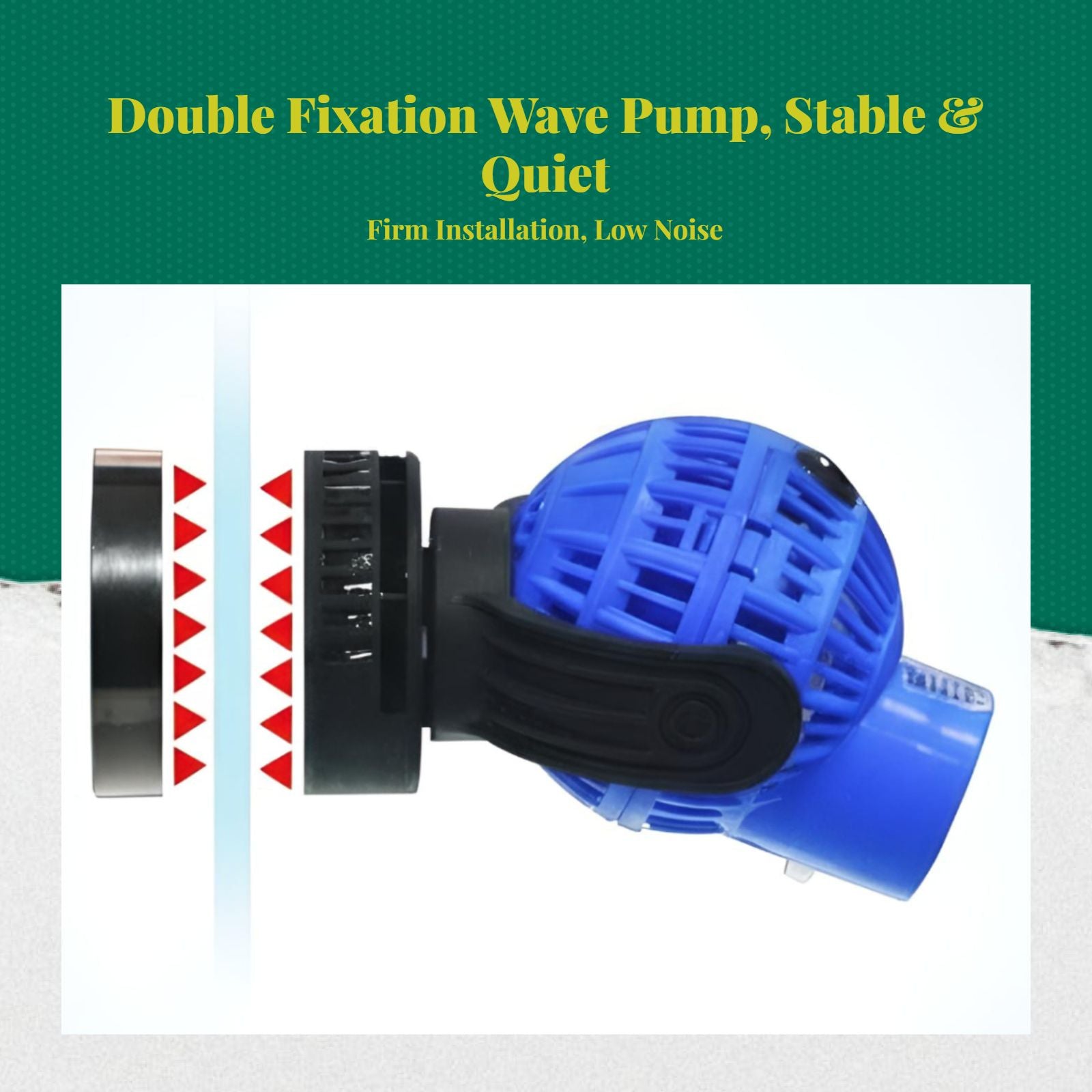 Quiet, powerful wave pump for aquariums.