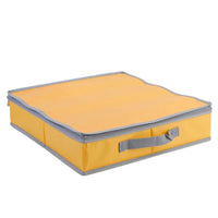 Textile Sandbox Rectangular Foldable Sandbox Yellow and Gray for Children