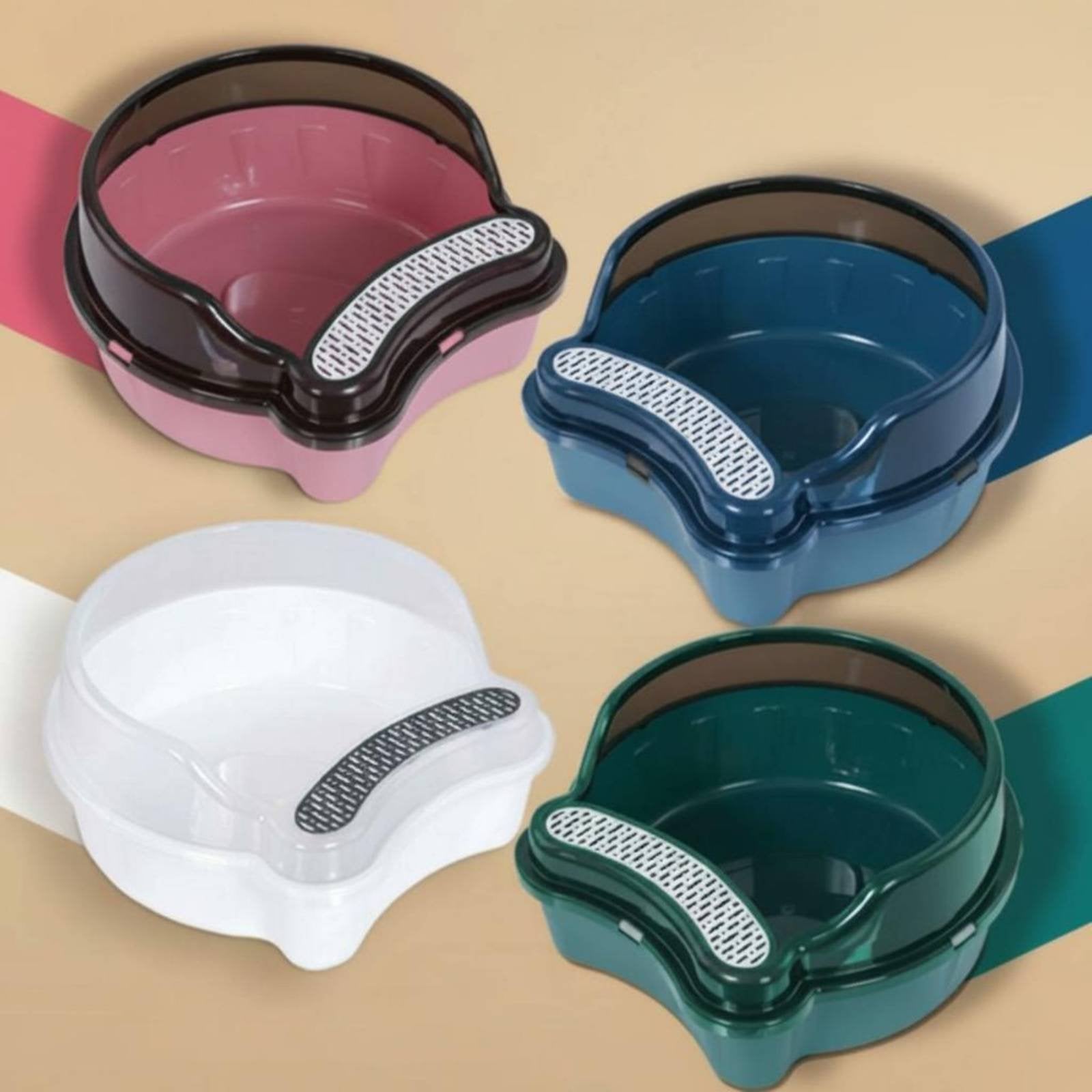 Semi-Enclosed Litter Box Detachable Pet Care Item Rounded