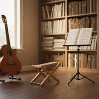 Wooden Guitar Footstool Solid Wood Adjustable Guitar Foot Pedal Stable