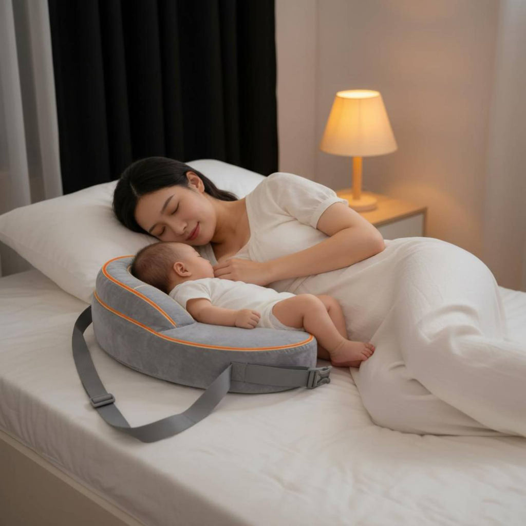 Memory Foam Nursing Pillow Multiuse Breastfeeding Pillow Adjustable Waist Strap