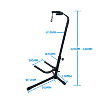 Foldable Guitar Stand Metal Frame Music Gear Hanging Strap
