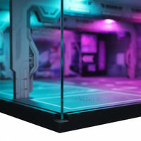1:64 Neo-Futuristic Parking Garage Diorama DIY Assembly Underground Garage Scene Model Hobby Supply for Collectors, Hobbyists