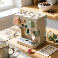 Toy Coffee Machine Educational Kitchen Appliance Toy Set Smooth Edges Mini Kitchen Appliance Toys Kids