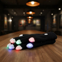 LED Gloves Multi-Color Modes Light up Finger Gloves Fun Gift for Concert, Ravers