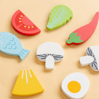 Wooden Pretend Pizza Realistic Role-Play Wooden Pizza Toy Interactive for Kids, Young Children, Playroom, Preschool, Kindergarten