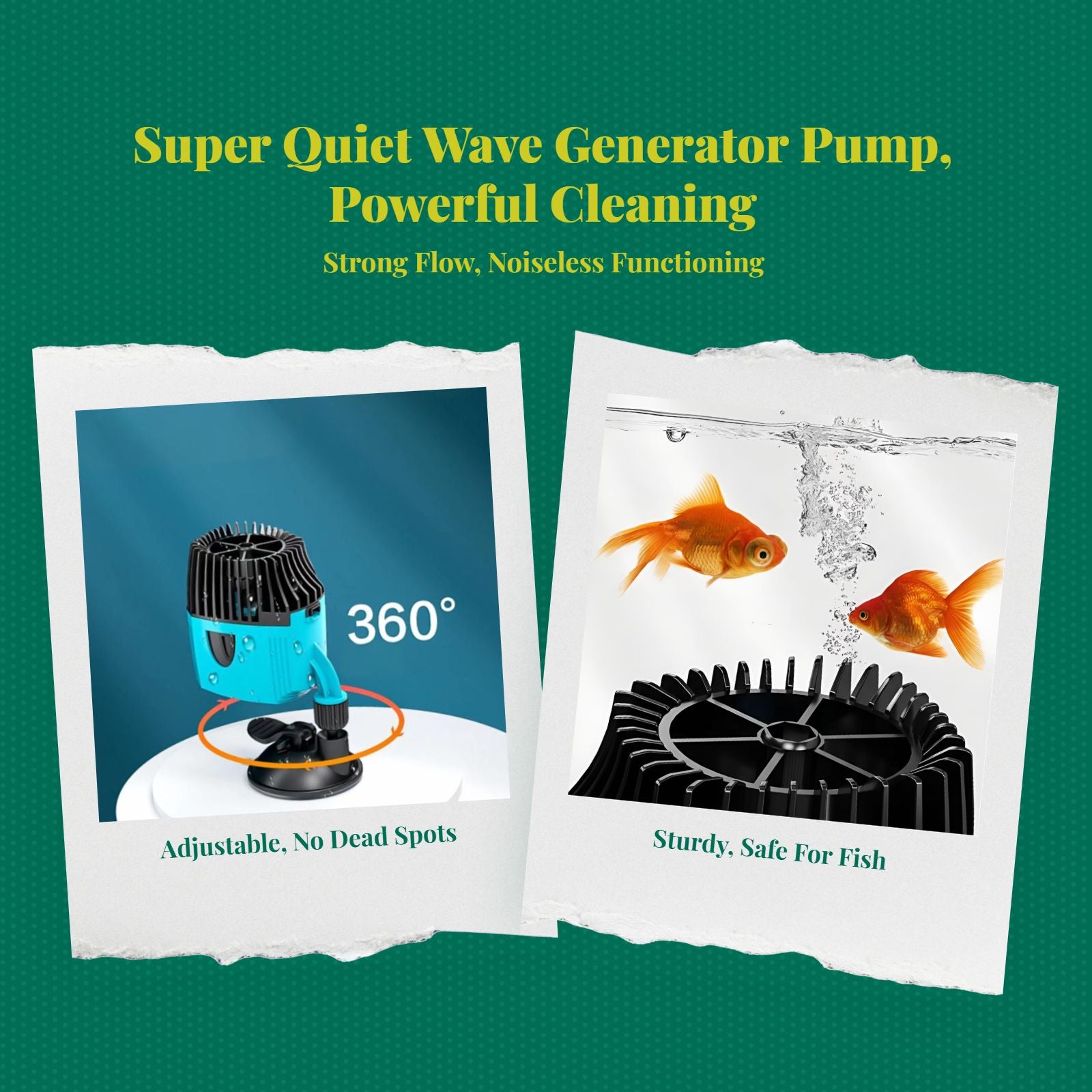 Adjustable aquarium wave pump