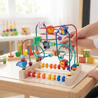 Wooden Bead Maze Educational Bead Maze Interactive for Toddlers