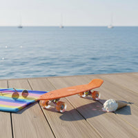Banana Board Flash Wheels Small Compact Board Non-Slip Deck for Street, Park