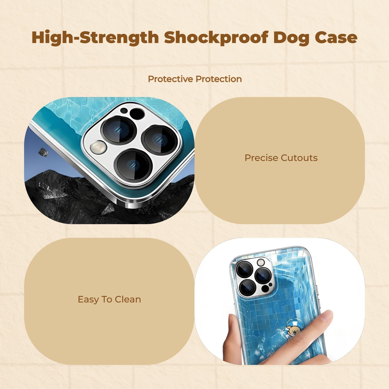 Shockproof silicone dog case