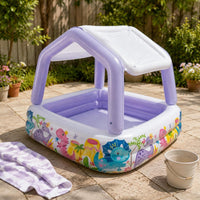 Shelter Kiddie Pool Portable Seas Theme Pool Foldable Kids Outdoor Gear for Families, Garden, Poolside