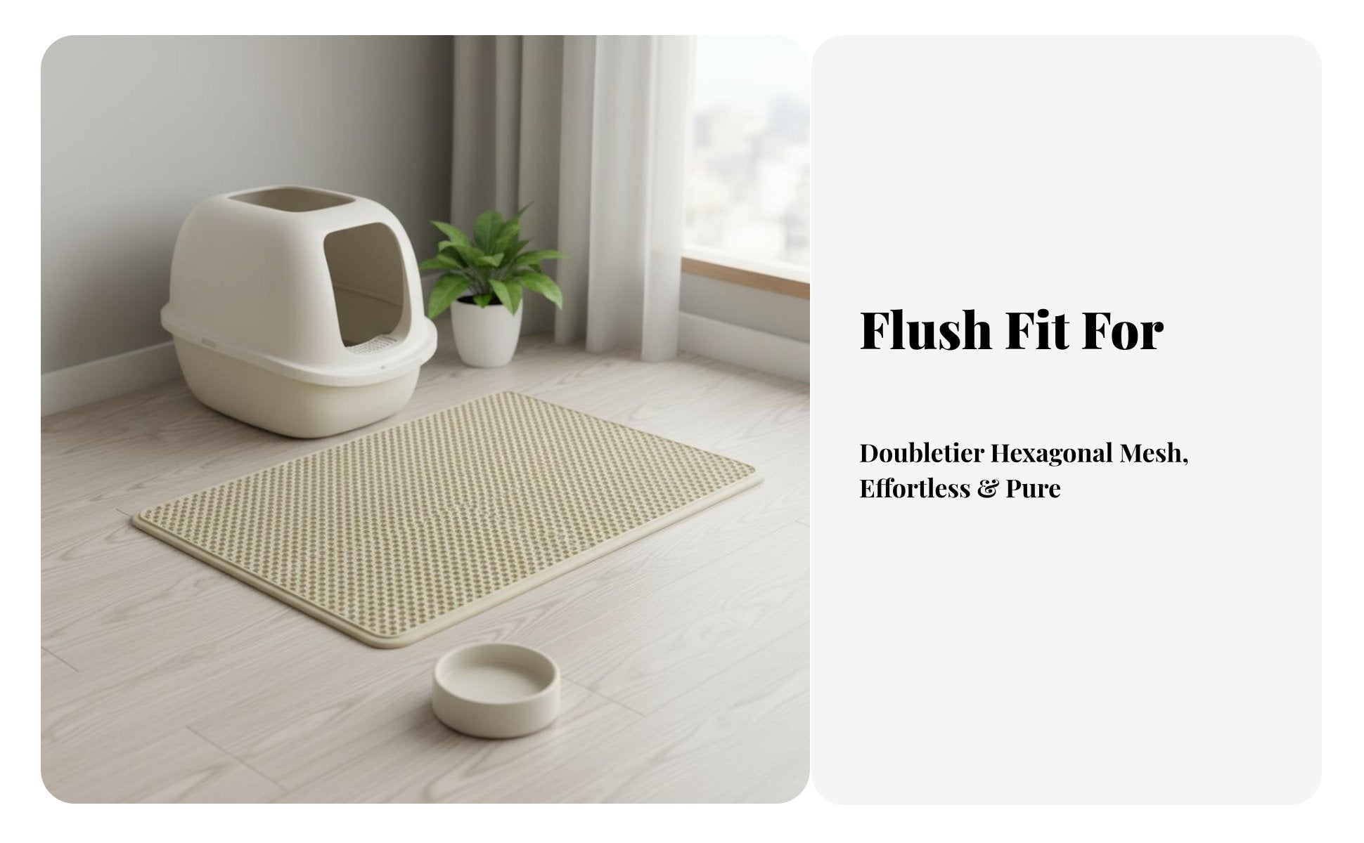 hexagonal Litter collectping Mat Waterresistant hexagonal collectping Mat for Home, felines