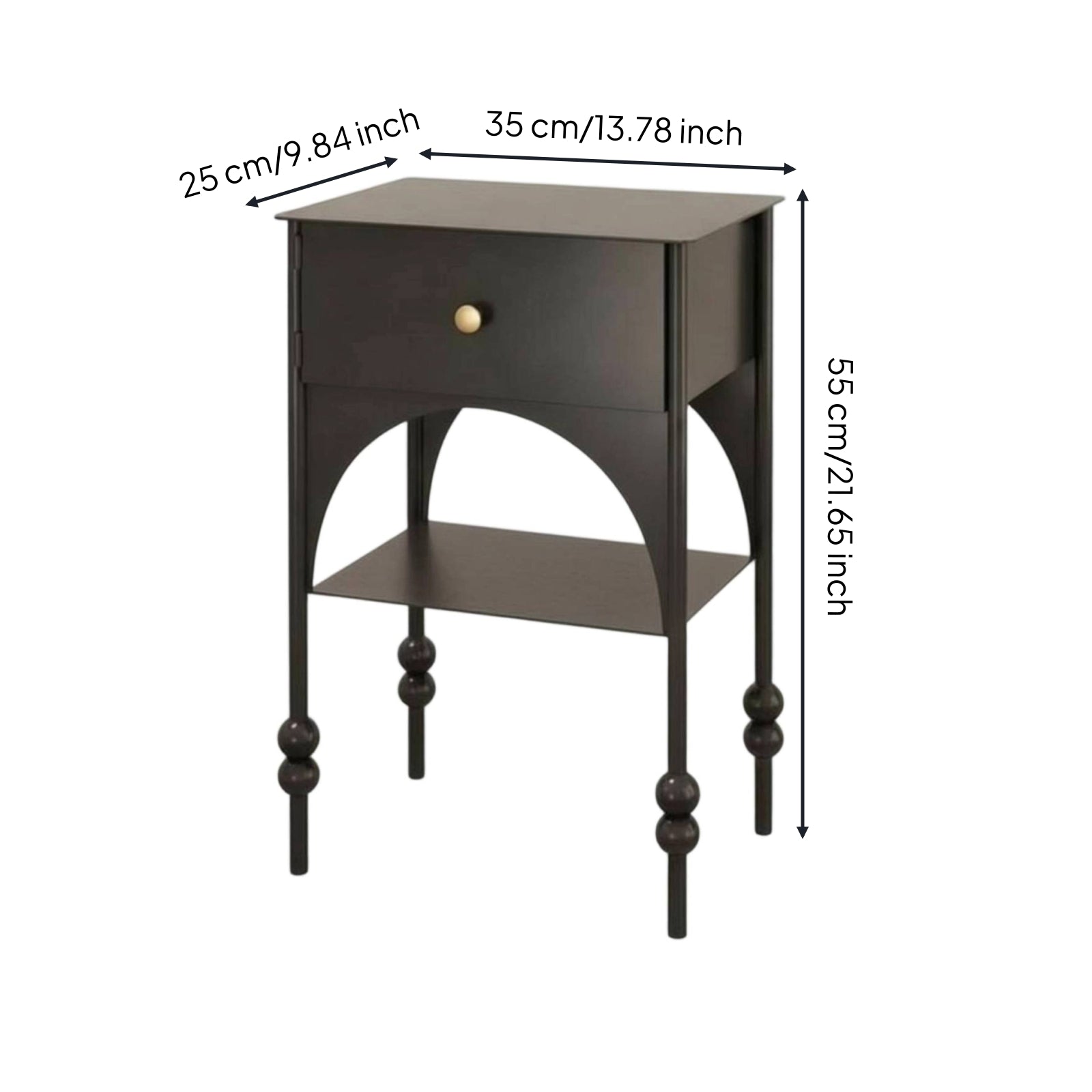 Feline House Nightstand Mid-Century Style-Century Design Feline Bedside Table