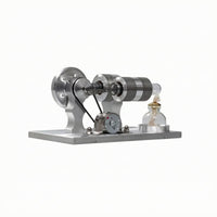 Heat-Cycle Engine Model Finned Metal Heat-Cycle Engine Glass Burner Desktop Mechanical Demonstration for Physics Students