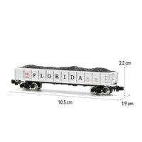 Florida FEC Carbon Car Detailed Lettering Model Train Miniature Rail Accessory