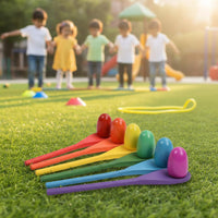 Egg and Spoon Race Game Sturdy Wood Construction Wooden Egg and Spoon Set