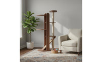 Wooden Cat Climber Climbing Tree Compact Cat Climbing Floor-Standing Structure Standing Pet Accessory