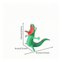 3D-Printed Lizard Pen Holder Standing Figurine Lizard Pen Holder Curved Tail