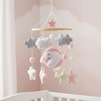 Textile Swan Mobile Nursery Decor Hanging Ornament Easy to Install for Infants