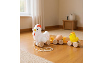 Wooden Duck Pull Toy Educational Pull-Along Duck Toy Parent-Child Interaction