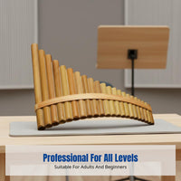 Bamboo Pan Flute, 22 Tubes, Professional Performance, Student Instrument