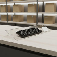 Acrylic Keyboard Riser Anti-Slip Transparent Keyboard Stand Easy to Use for Desk
