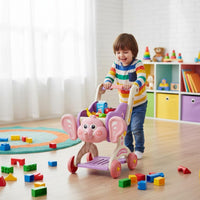 Elephant Shopping Cart Toy Multi-Layer Storage for Playroom, Young Children
