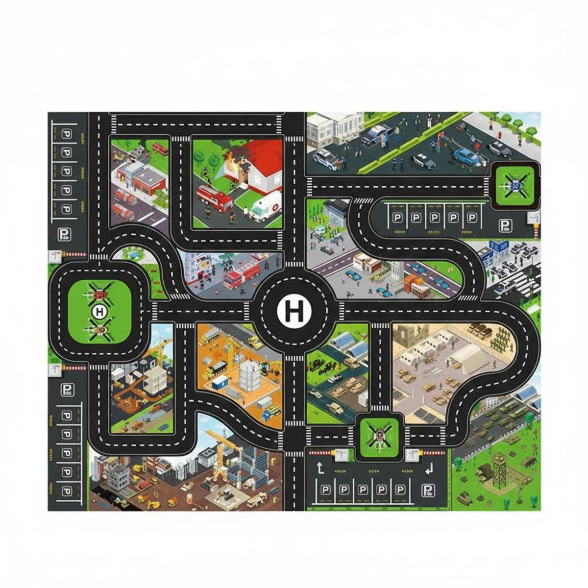 Toy Car Parking Map Sparks Creativity City Road Play Mat Great Gift