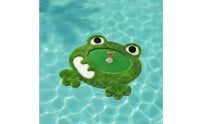 Central Cup Hole Frog Putting Mat Raised Eyes Floating Golf Putting Mat Target Marker Floating Golf Green Artificial Grass
