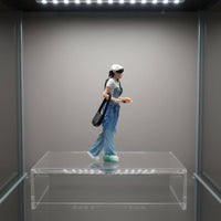 Hat Girl Miniature Highly Detailed Sand Table Person Model Realistic Design Miniature People Figurine for Dioramas