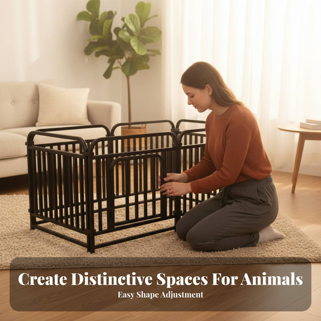 Customizable Suction Pad Fence Anti-Push Design pet Gate Reinforced rods Tooleffortless Assembly for Indoors