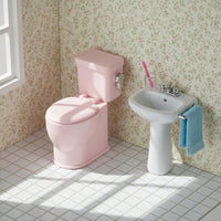 1:12 Scale Toilet Pretend Play Dollhouse Toilet Movable Lid for Miniature Scene