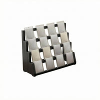 Wooden Card Rack Rectangular Base 4-Tier Wooden Card Display Stand Multi-Purpose