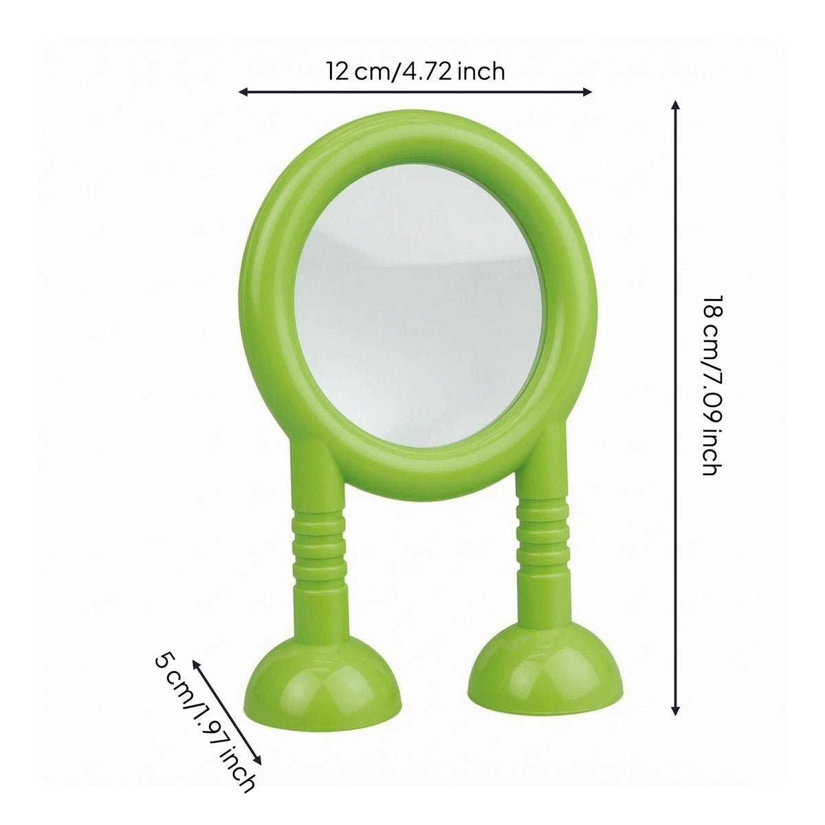 Classroom Teaching Aid Green Visual Toy Rounded Feet