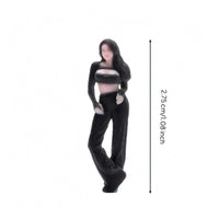 Standing Female Figurine Dollhouse Decor 3D Printed Figurine Flared Pants