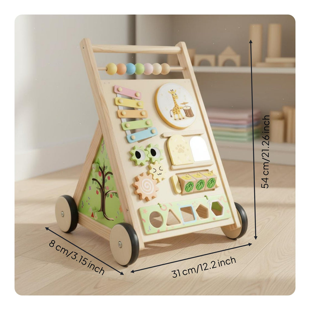 Wooden Baby Pusher Develops Fine Movement Skills Multifunctional Activity Pusher