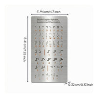 Braille Learning Board Printed Letters Educational Tool Rounded Corners