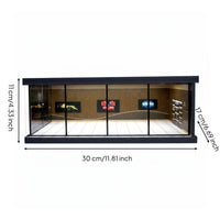 1/43 Model Display Box Stackable Compact Car Display Miniature Showcase Clear Acrylic Parking Lot Diorama
