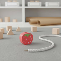Wooden Fruit Lacing Toy Hand-Eye Coordination Children's Learning Color Matching