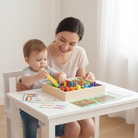 Wooden Sorting Game Hand-Eye Coordination for Young Children, Preschoolers