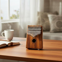 Acacia Wood Kalimba Easy to Learn 17-Key Kalimba Gift Set for Travel, Beginners