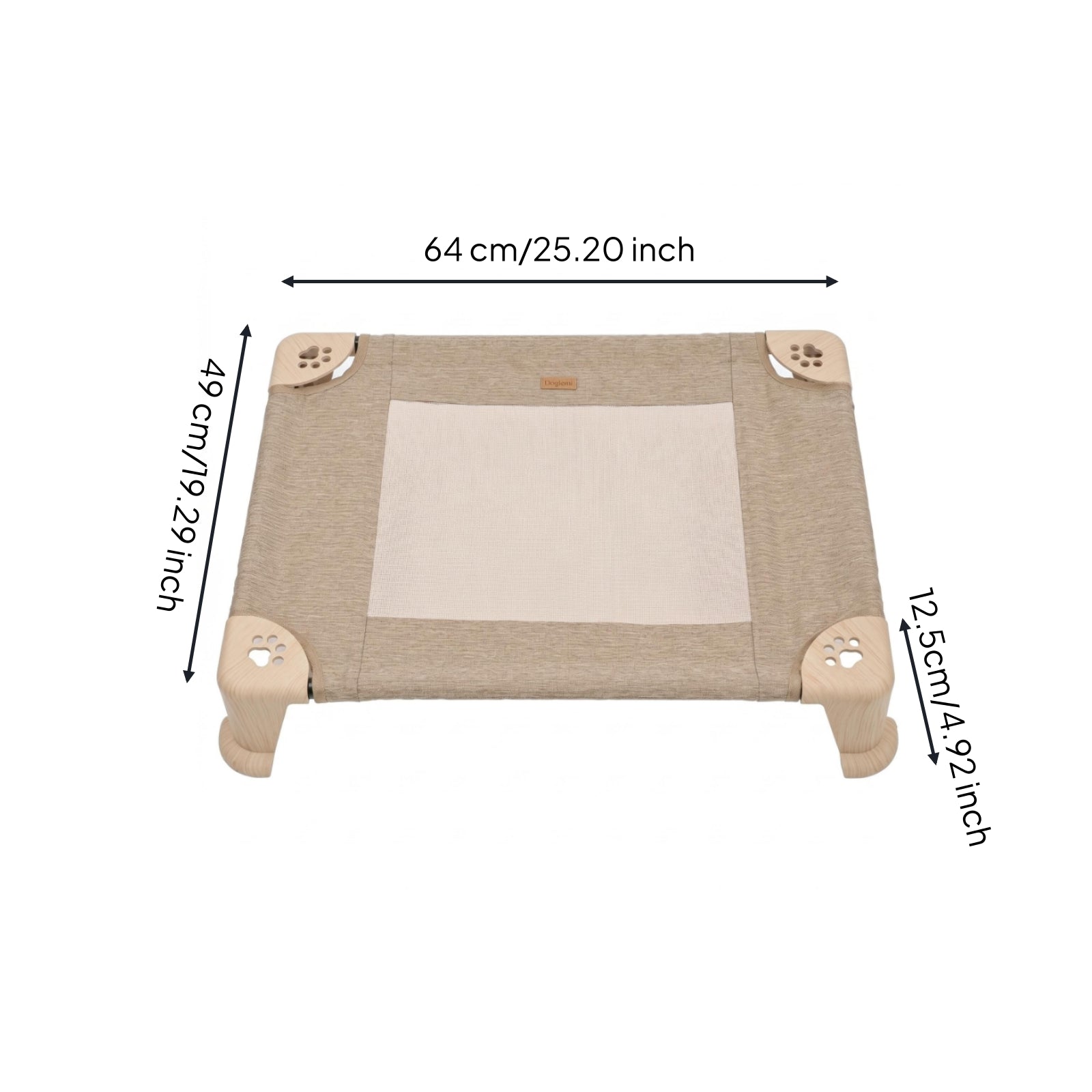 Cot-Style Dog Bed Plastic Frame Dog Cot Bed Anti-Slip