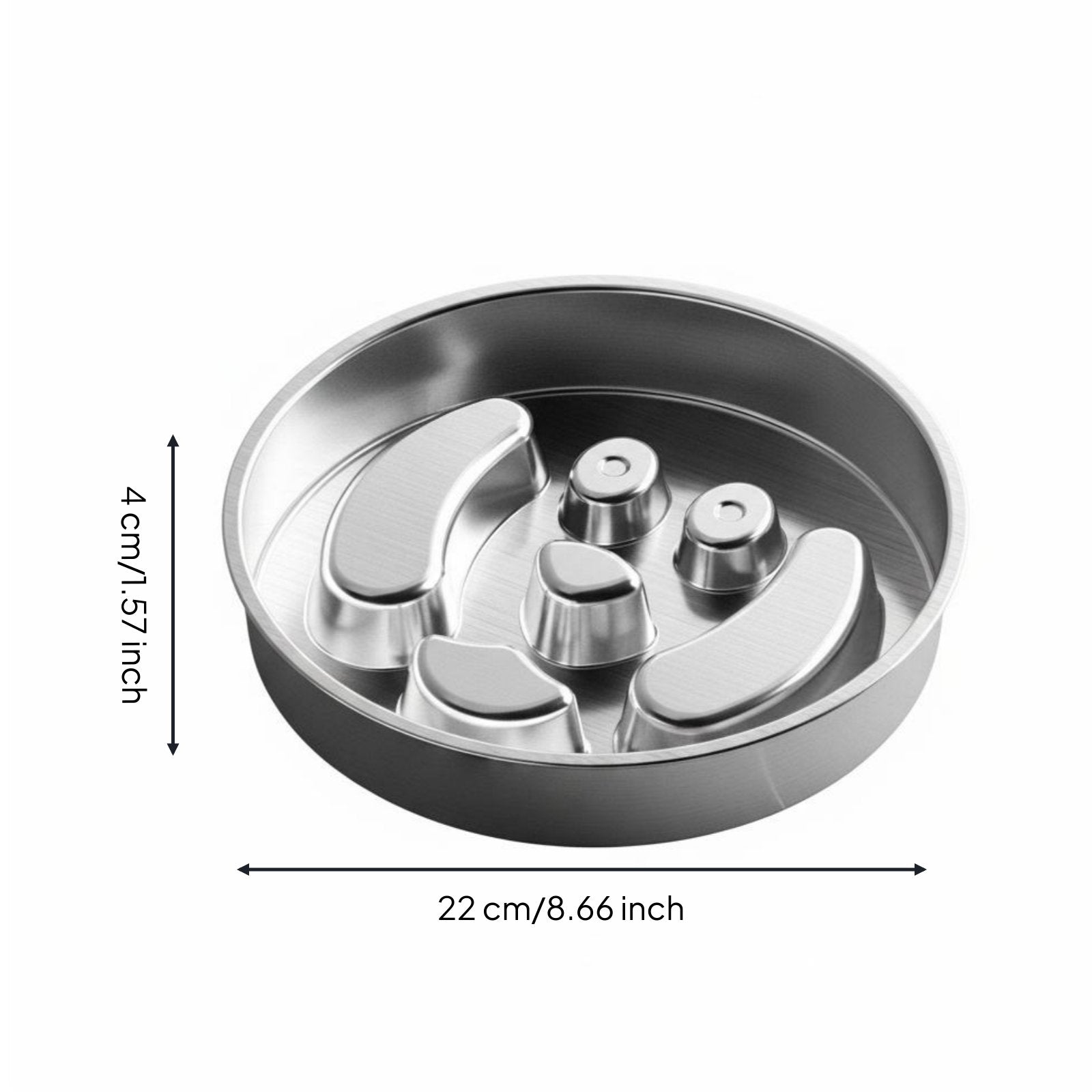 Slow Feeder Dog Bowl Rust-Resistant Stainless Pet Bowl Easy to Pet Hygiene Supplies for Large Dogs