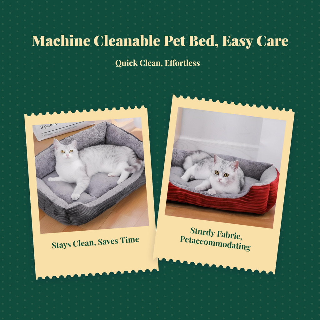 Calming Pet Bed, Soft, Easy-Clean, All-Season