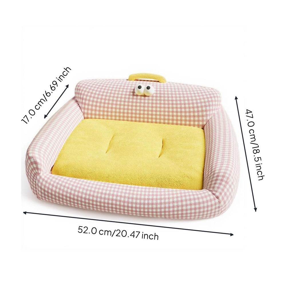 Removable plush pet sofa bed for all-season comfort