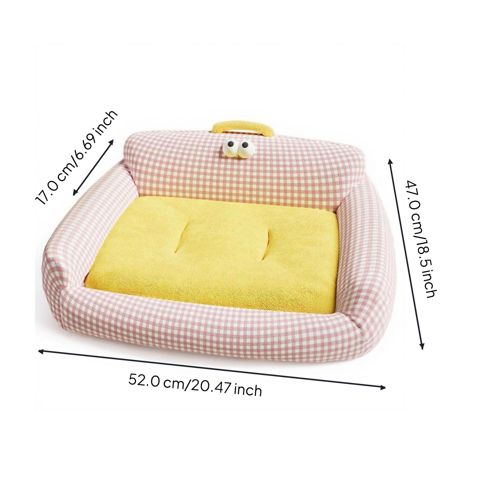 Removable plush pet sofa bed for all-season comfort