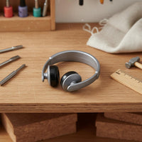 Miniature Doll Headphones Lightweight BJD Headphone Prop Modern for Dioramas