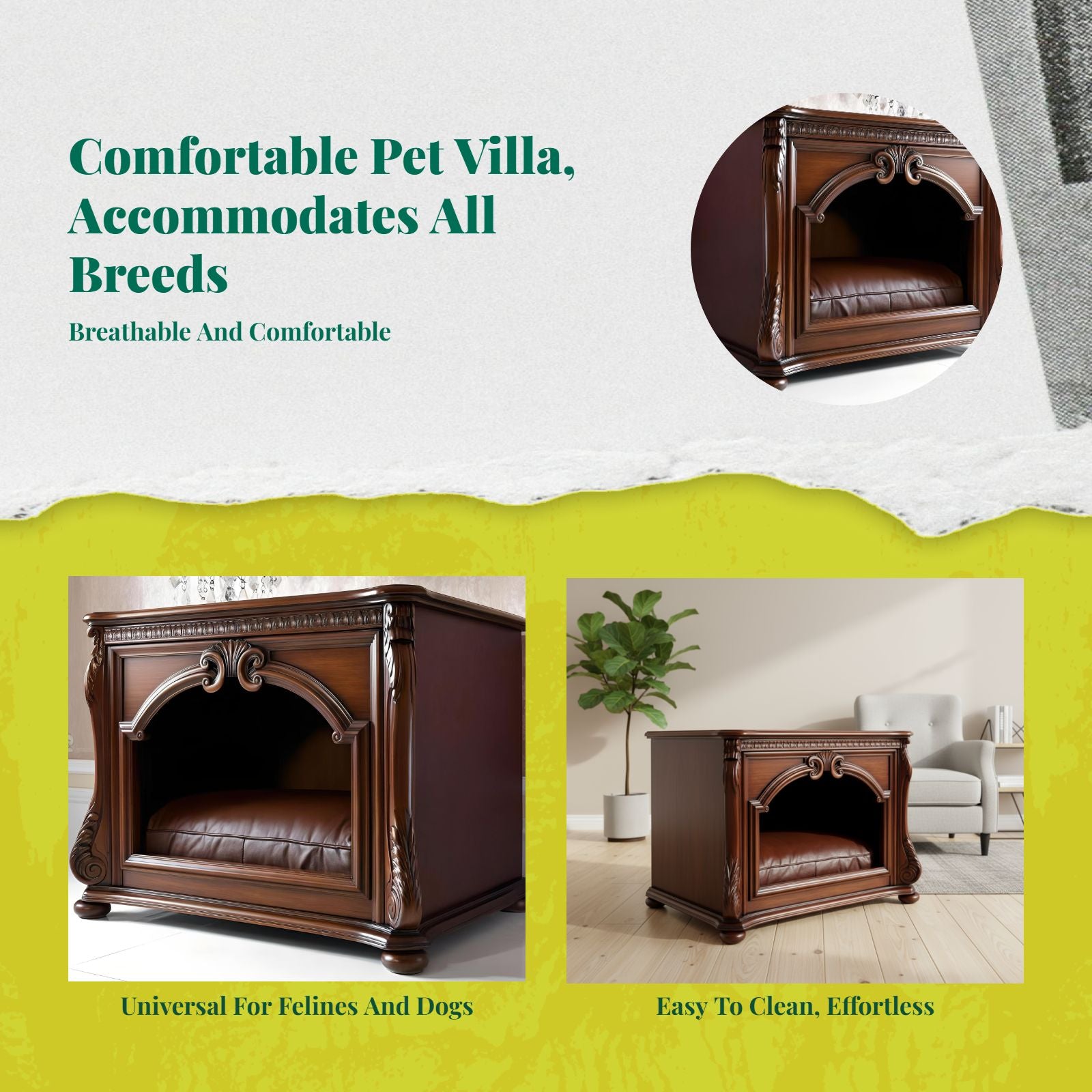 Sturdy wood indoor cat house